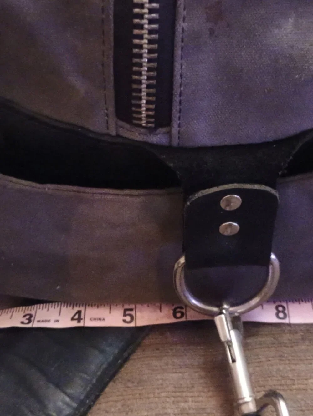 Men's Olive Green Canvas Deerskin Travel Duffel Bag